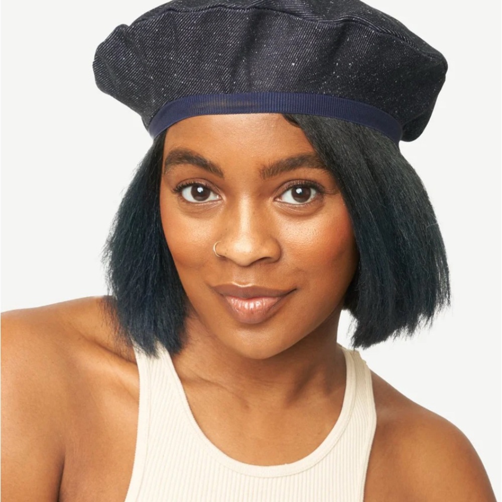Something by Sonjia Denim Beret Hat